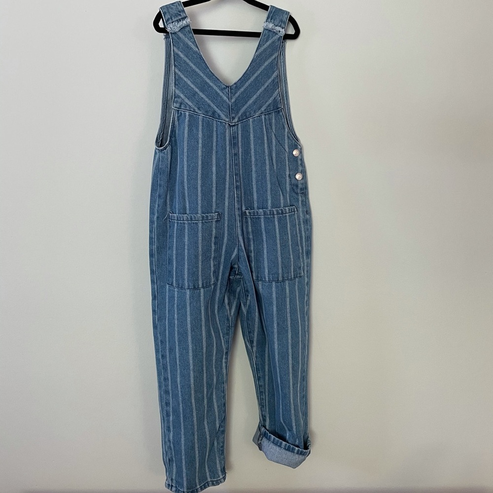 Zara girls denim overalls